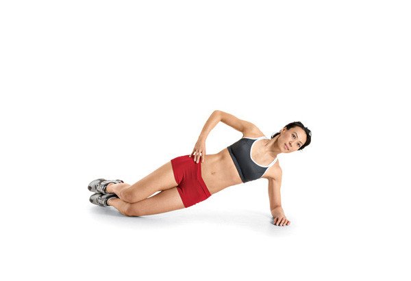 bent knee side plank